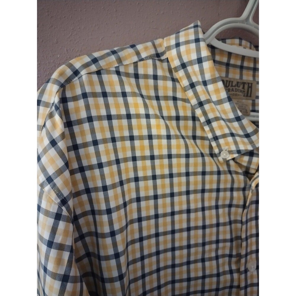 Duluth Trading Company Men's Long Sleeve Button Down Plaid Dress Shirt Size 2XL - Picture 3 of 10